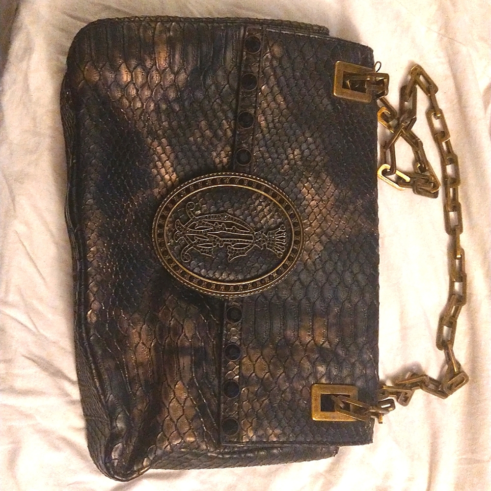 Christian Audigier Leather Handbag🌺